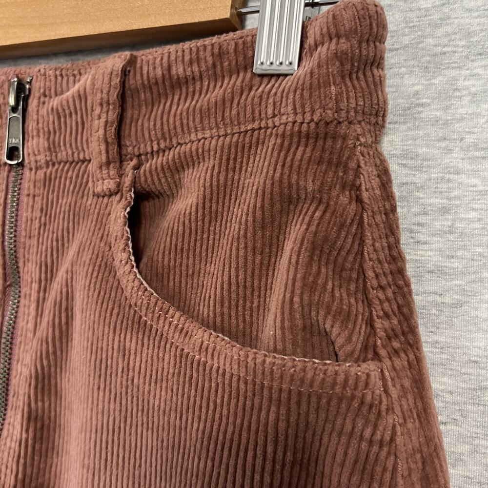American Eagle Mini Skirt Womens 00 Rose Corduroy Super Hi-Rise A Line Stretch - Picture 2 of 11